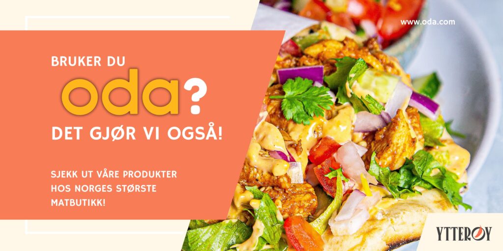 Salsgbanner for Oda, der du finner produkter fra Ytterøy